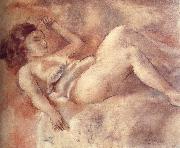 Jules Pascin Nude of sleep like a log oil